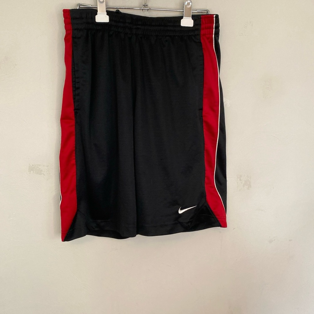 Basketball Shorts Men's S Black Red Athletic Workout Classic Fit Athleisure Logo